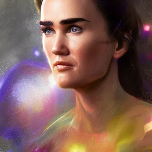 Image similar to jennifer connelly : : as polished cat cosplay : : weta disney pixar movie still photo : : hi - fructose, sci fi decadent highly - detailed digital painting, golden ratio, octane render, artstation, smooth, sharp focus, artgerm, mucha, loish, wlop : :