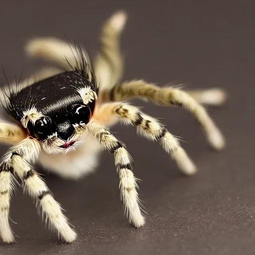 Image similar to cat jumping spider mix