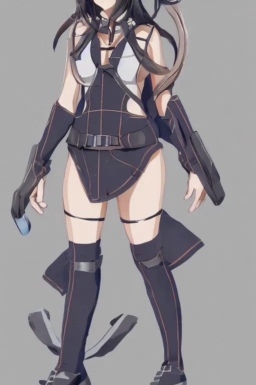 Prompt: anime girl sci fi isekai concept art