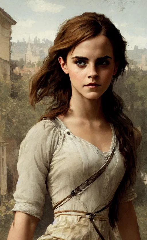 Prompt: emma watson, annasophia robb, traditional corsican, intricate, highly detailed, artstation, illustration, jurgens, rutkowski, bouguereau