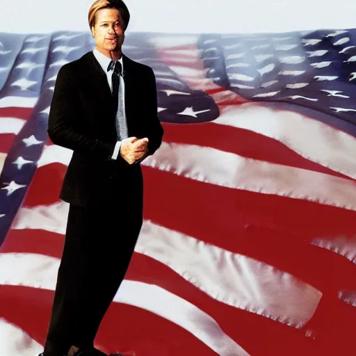 Prompt: brad pitt as president of the usa