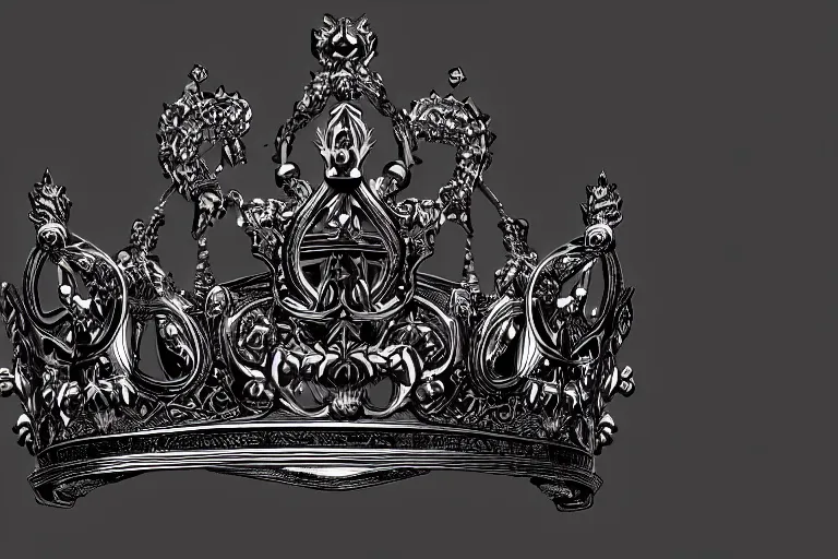 Image similar to ornate crown on a dark background, trending on artstation