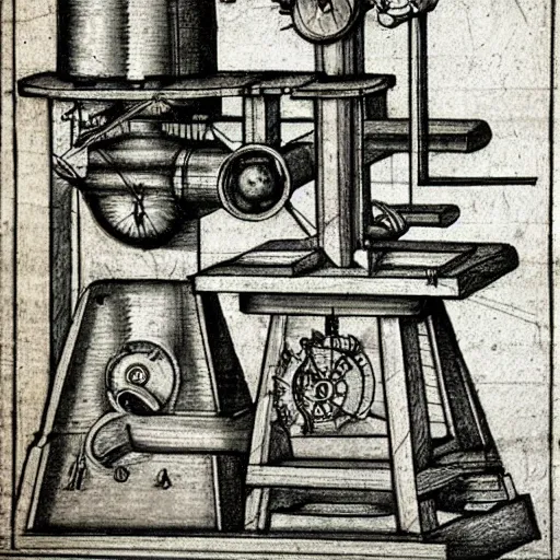 Image similar to various sketches of a mechanical coffee grinder in the style of leonardo da vinci, ultra detailed, scribbles, technical drawing, engineering blueprints