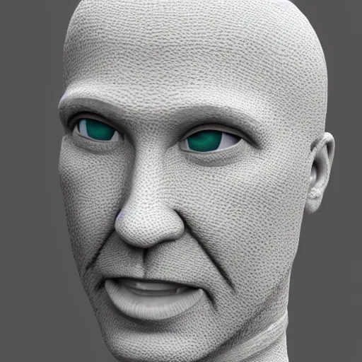 Image similar to 3d model of a person with brick texture, unreal engine
