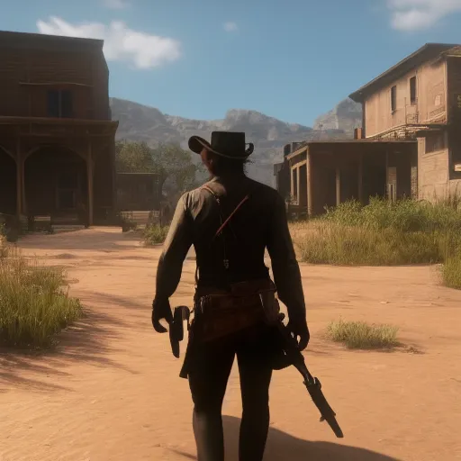 Image similar to Film still of Mirage, from Red Dead Redemption 2 (2018 video game)