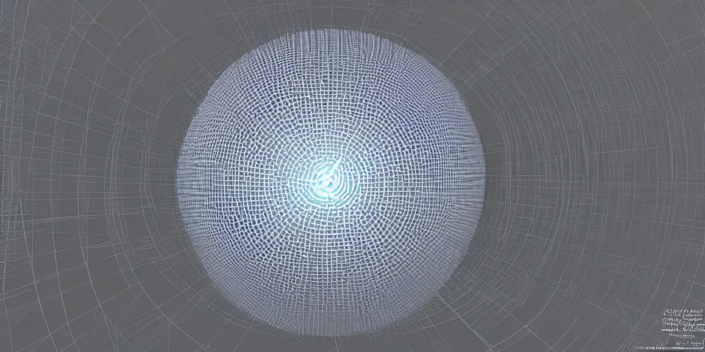 Image similar to all the zeros of the zeta function plotted on the surface of a sphere, photorealistic 8k