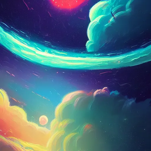 Prompt: a detailed painting of a long space serpent floating in space in a sea of colorful sea of stars, by alena aenami, petros afshar and greg rutkowski trending on artstation, deviantart, dragon scales, stars