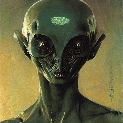 Image similar to alien by ilya repin