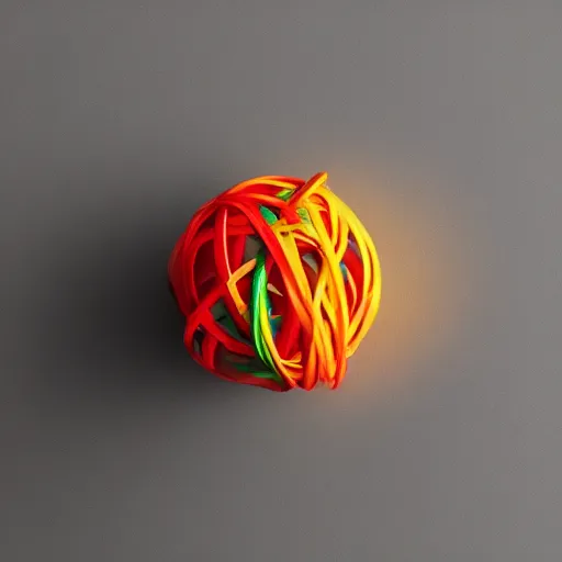 Image similar to photo of a colorful rubber band ball