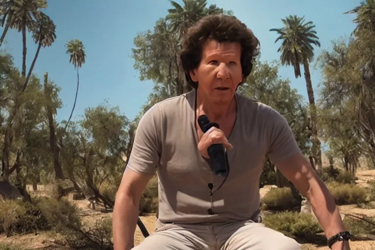 Image similar to a still frame from neil breen's new masterpiece, movie screenshot, 4 k, ultra hd, laptops, so many laptops