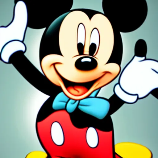 Image similar to mickey mouse smoking weed