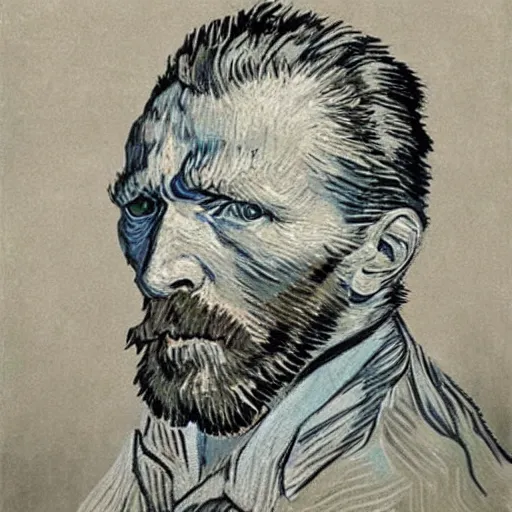 Prompt: a portrait of Van Gogh in the style of Picasso, cubism, by Picasso, high realistic, high detailed