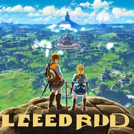 Image similar to leeds in the style of breath of the wild