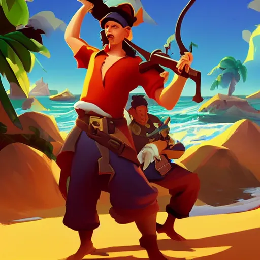 Image similar to painting treasure on sea of thieves game smooth median photoshop filter cutout vector, behance hd by jesper ejsing, by rhads, makoto shinkai and lois van baarle, ilya kuvshinov, rossdraws global illumination