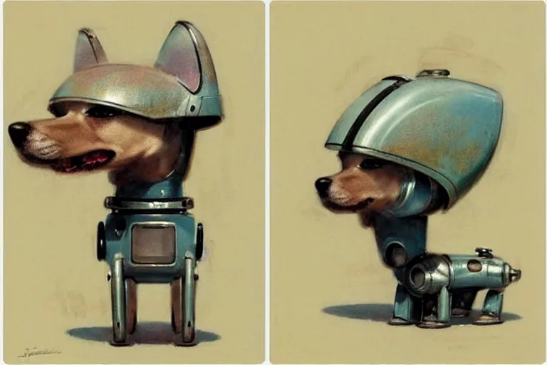 Image similar to ( ( ( ( ( 1 9 5 0 s retro future robot android dog. muted colors. ) ) ) ) ) by jean - baptiste monge!!!!!!!!!!!!!!!!!!!!!!!!!!!!!!