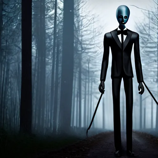 Prompt: slenderman, 4k post-processing, highly detailed, intricate complexity, epic composition, magical atmosphere, cinematic lighting, masterpiece, ultra hd