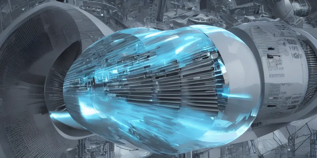 Image similar to siemens futuristic gas turbine, masterpiece, blizzard pixar maya engine global illumination lighting artstation