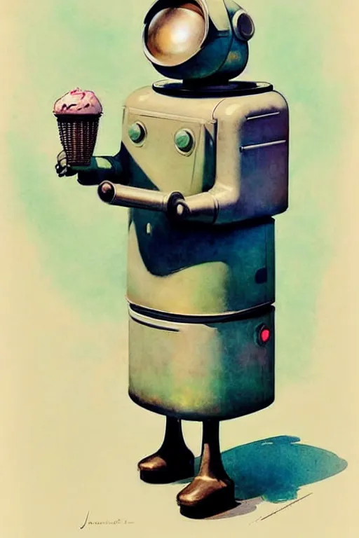 Image similar to ( ( ( ( ( 1 9 5 0 s retro future android robot mobile icecream vendor. muted colors., ) ) ) ) ) by jean - baptiste monge,!!!!!!!!!!!!!!!!!!!!!!!!!