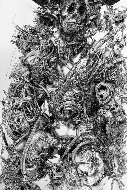 Image similar to The world's most intricate and detailed drawing by Kim Jung GI. HD.