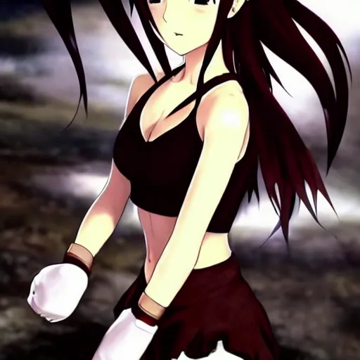 Image similar to beautiful anime with tifa lockhart