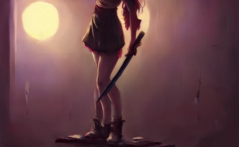 Prompt: School girl holding a katana and standing on an abandoned hospital room,horror sccene, illustrated by Greg Rutkowski and Gaston Bussiere, 35mm lens, beautiful macro close-up imagery, vibrantly lush neon lighting, beautiful volumetric-lighting-style atmosphere, a futuristic atmosphere, intricate, detailed, photorealistic imagery, trending on artstation, 4k, 8k