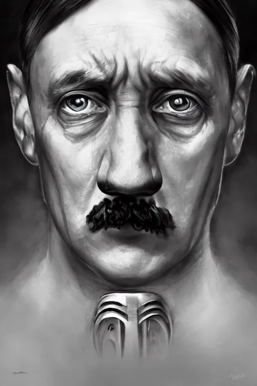 Image similar to adolf hitler like an alien, detailed, 8 k, trending on artstation, smooth, sharp focus artwork by mark arian, artgerm, mark keathley, greg rutkowski