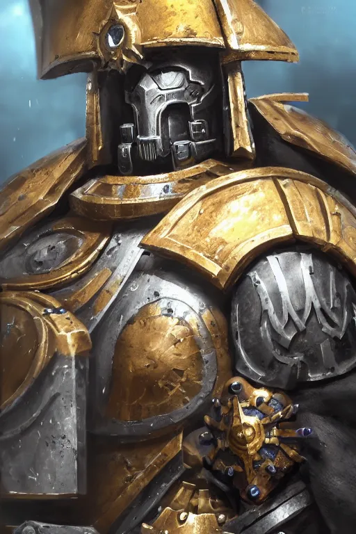 Image similar to armor portrait heros warhammer 4 0 k horus heresy fanart - the primarchs emperor by johannes helgeson animated with vfx concept artist & illustrator global illumination ray tracing hdr fanart arstation zbrush central hardmesh 8 k octane renderer comics stylized