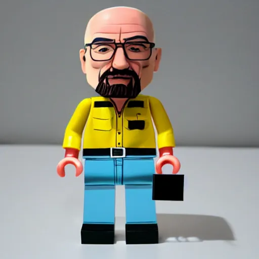 Image similar to walter white mini figure , toy , big head , photograph , 4k , HD