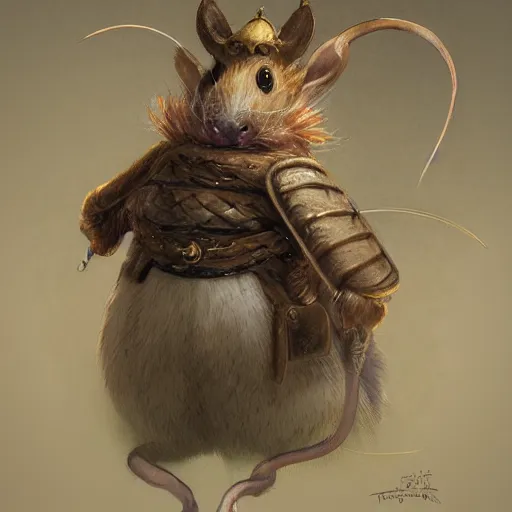 Prompt: portrait character design, a cute feathered mouse ashigaru plumed by brian froud, portrait studio lighting by jessica rossier and brian froud and gaston bussiere