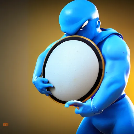 Prompt: Bluey catching a frisbee, unreal 5, DAZ, hyperrealistic, octane render, cosplay, RPG portrait, dynamic lighting