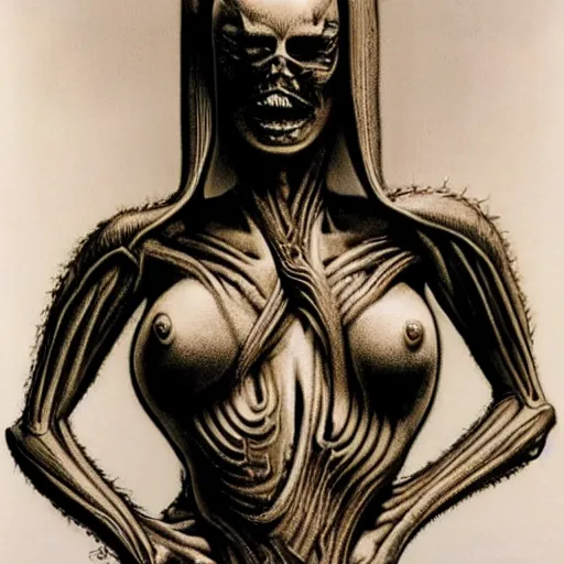 Image similar to a perfect female body, extremely detailed, photorealistic, h. r. giger