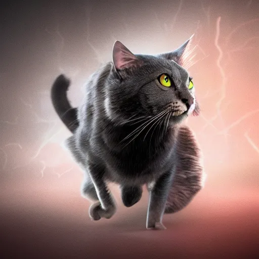 Prompt: tornado cat, realistic, cinematic lighting, octane render