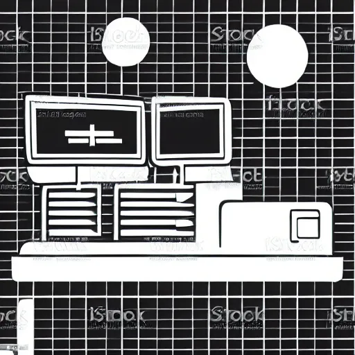 Image similar to cash register in front of a wall of electrical supplies vector art