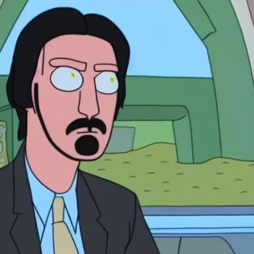 Image similar to Keanu reeves In Rick and Morty 4K detailed super realistic