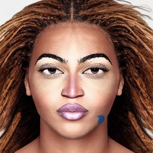 Image similar to bee with human face resembling beyonce