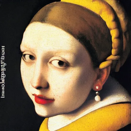 Image similar to the girl with the oyster earring by johannes vermeer