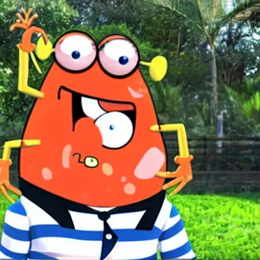 Image similar to Mr Crabs from spongebob with big bobs