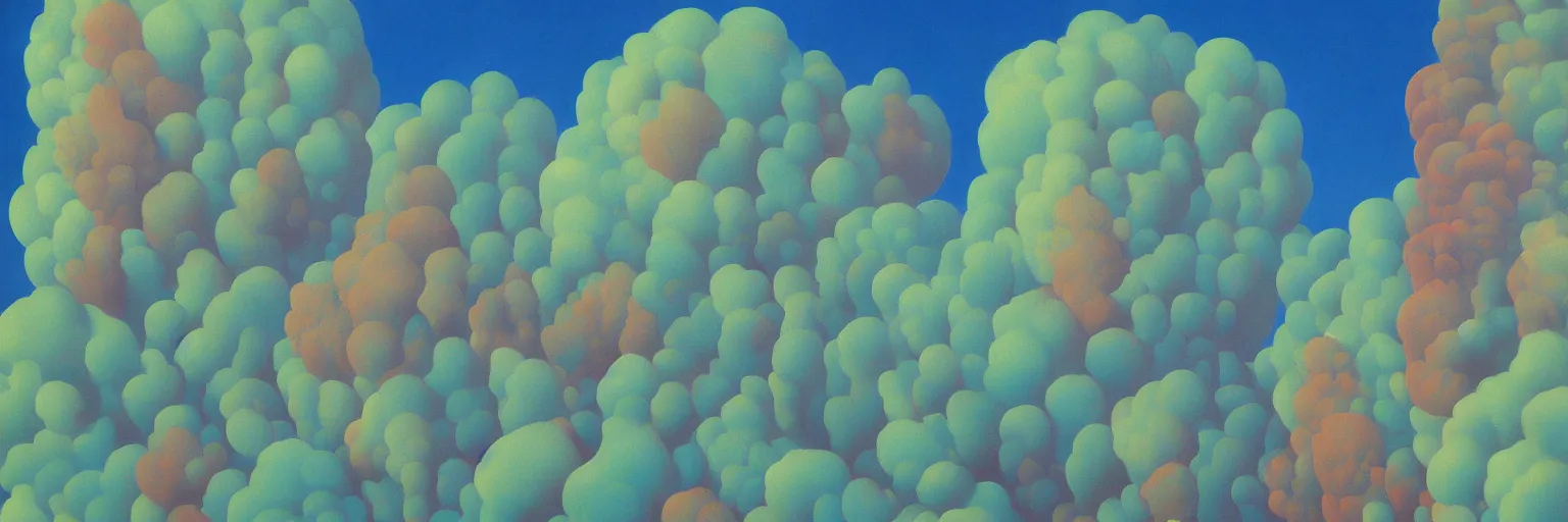 Prompt: great barrier reef painting magritte