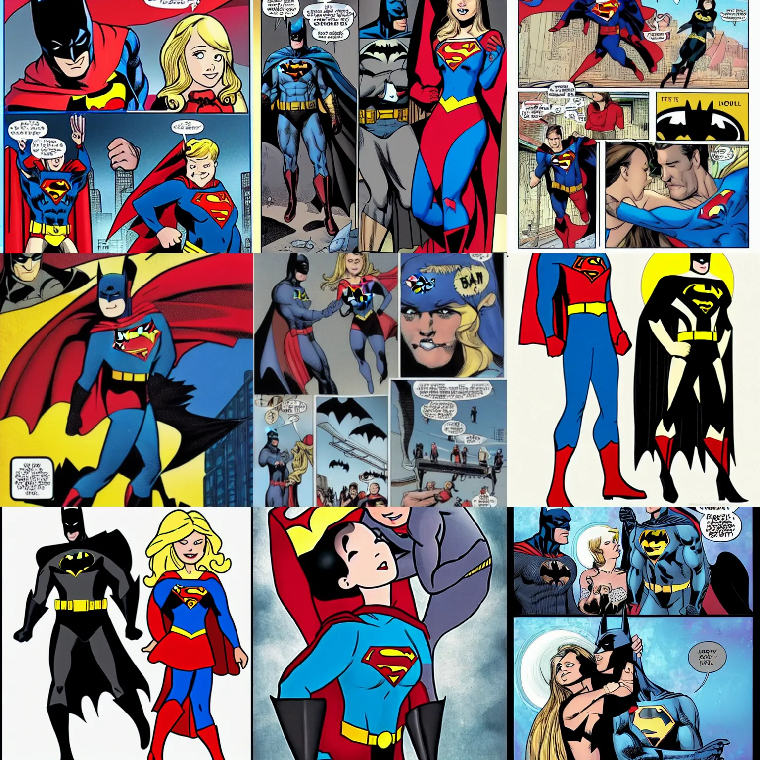 Prompt: batman and supergirl have a baby