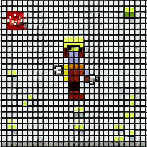 Image similar to pixelated dungeon adventure hero on clear background, 1 2 8 bit, 1 0 0 0 x 1 0 0 0 pixel art, 4 k, super detailed, nintendo game, pixelart, high quality, no blur, sharp geometrical squares, concept pixelart