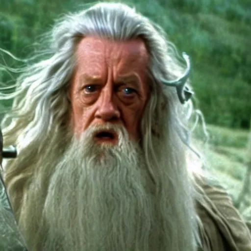 Image similar to A Still of Patrick McGoohan as Gandalf in The Lord of the Rings (2001)