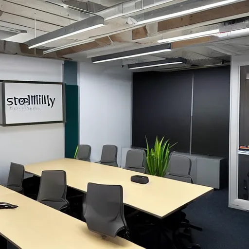 Image similar to photo of the inside of stability. ai office