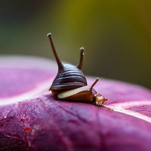 Prompt: snail, EOS-1D, f/1.4, ISO 200, 1/160s, 8K, RAW, unedited, symmetrical balance, in-frame