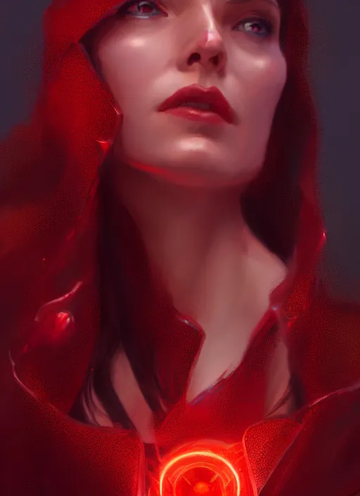 Prompt: Scarlet Witch, full body portrait, hyper detailed, digital art, trending in artstation, cinematic lighting, studio quality, smooth render, unreal engine 5 rendered, octane rendered, illustration, art by wlop and klimt and krenz cushart