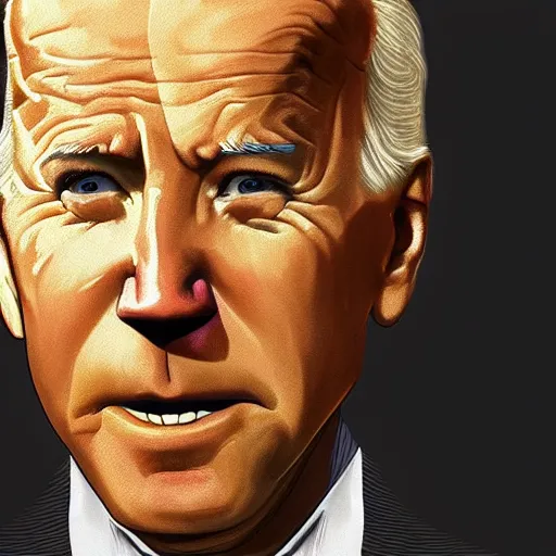 Image similar to joe biden smoking a rolled marijuana joint, amazing detail, digital art, artstation