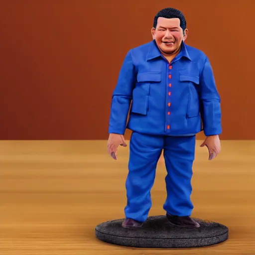 Image similar to hugo chavez action figure. realistic. photo. photorealistic. detailed. high quality. high resolution. lossless quality. lossless. 8 k. hdr. 4 k. 8 k resolution. 1 6 k resolution