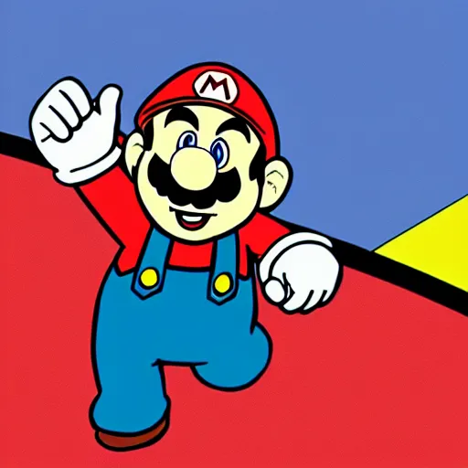 Image similar to super mario, by matt bors