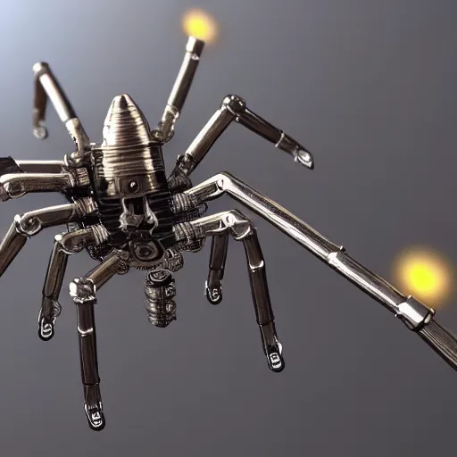 Image similar to a landmine with mechanical spider legs, photorealistic, ultra high detail, 8k