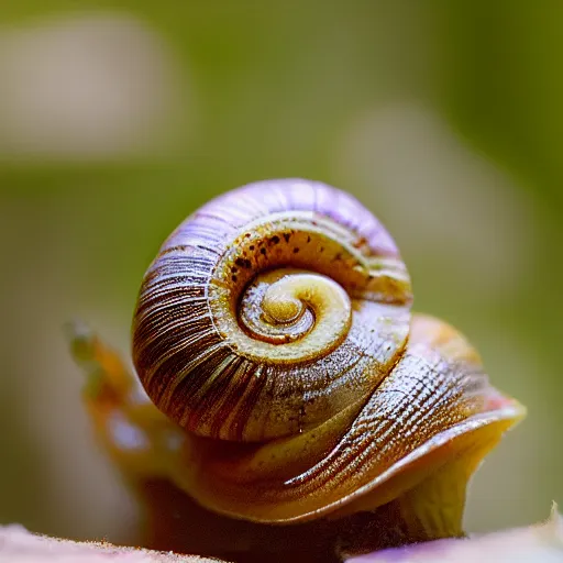 Image similar to photo of a snail, macro, bokeh