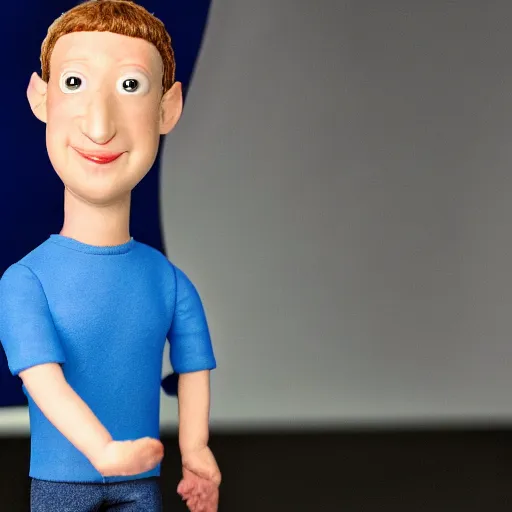 Prompt: Mark Zuckerberg in claymation style